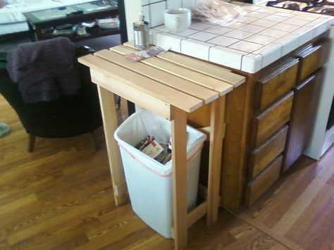 Simple kitchen island from bed slats..adds a little more counter space for my small kitchen! very functional indeed!! Bed Slats Upcycle, Simple Kitchen Island, Baby Crib Woodworking Plans, Pictures Of Kitchen Islands, Ikea Bed Slats, Kitchen Island Decorating Ideas, Crib Woodworking Plans, Small Kitchen Island, Ikea Bed