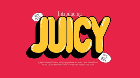 Juicy Display font :: Behance Juicy Logo Design, Indesign Portfolio, Web Instagram, Display Font, Dublin Ireland, Photoshop Illustrator, New Fonts, Freelancing Jobs, Graphic Designer