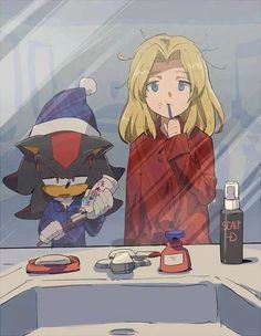 mornings Maria And Shadow, Maria The Hedgehog, Shadow And Maria, Sonamy Comic, Shadow Sonic, Sonic Heroes, Silver The Hedgehog, Sonic Funny, Sonic Fan Characters