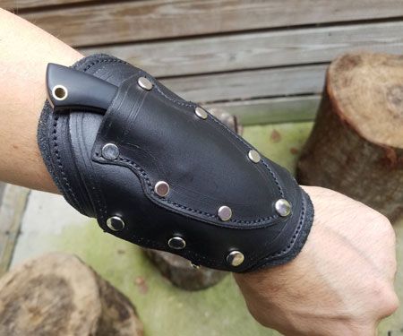 Knife Bracelet, Leather Knife Sheath Pattern, Handmade Gift For Him, Hidden Wallet, Leather Wrist Cuff, Handmade Gifts For Him, Knife Sheath, Pocket Knives, Wrist Cuffs