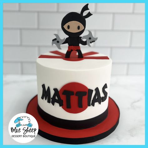 Ninja Theme Cake, Ninja Themed Birthday Cake, Ninja Party Cake, Ninja Birthday Party Ideas Cake, Ninja Birthday Cake Ideas, Ninja Cake Ideas Boys, Ninja Cake Ideas, Karate Birthday Party Ideas, Karate Birthday Cake