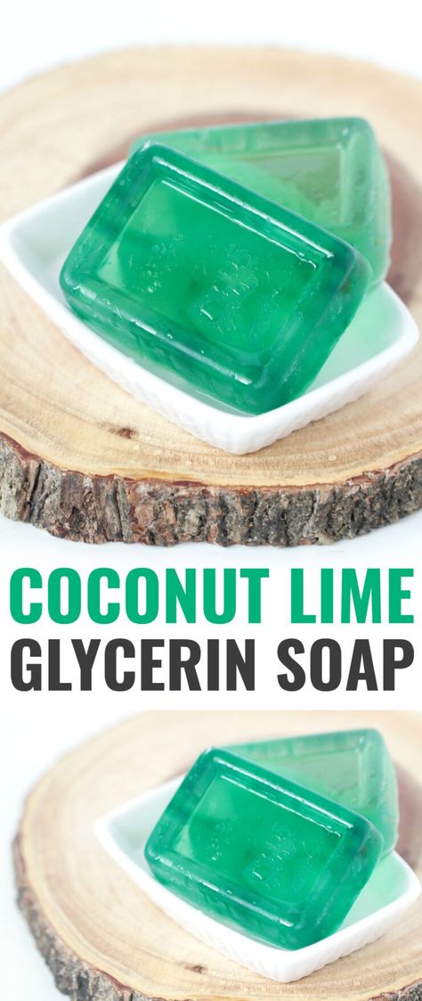 This Coconut Lime Glycerin Soap features a perfect blend of Coconut and Lime that screams of a refreshing tropical summer! Hints of coconut with the tart and tang scent of lime will whisk you away to paradise. Glycerine Soap Making, Glycerine Soap Diy, Homemade Glycerin Soap, Glycerine Soap Ideas, Glycerine Soap Recipes, Summer Soap Ideas, Diy Glycerin Soap Recipes, Glycerin Soap Diy, Glycerin Soap Recipe