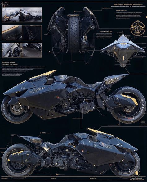 Cyberpunk Vehicles Art, Cyberpunk Vehicles Concept, Dystopian Motorcycle, Sci Fi Bike Concept Art, Futuristic Bike Concept Art, Flying Car Concept Art, Cyberpunk Motorcycle Concept Art, Vehicle Design Concept Art, Futuristic Motorcycle Concept Art