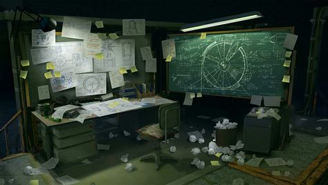 Archive Room, Cluttered Office, Quantum Break, Detective Aesthetic, School Of Arts, Bg Design, Rpg Map, Mad Scientist, Environment Design