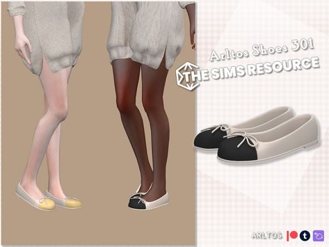 The Sims Resource - Flats with bow Female Sims 4 Children, Sims 1, Lace Socks, Animal Skin, Sims 4 Cc, Maxis Match, The Sims Resource, Sims Resource, Sims 2