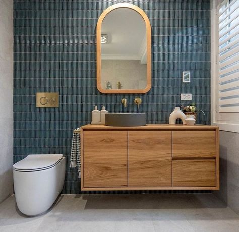 All Posts • Instagram Kitkat Tiles, Bathroom Transformation, Porcelain Wall Tile, Modern Tiles, Porcelain Mosaic Tile, Feature Tiles, Boys Bathroom, Blue Space, Travertine Tile