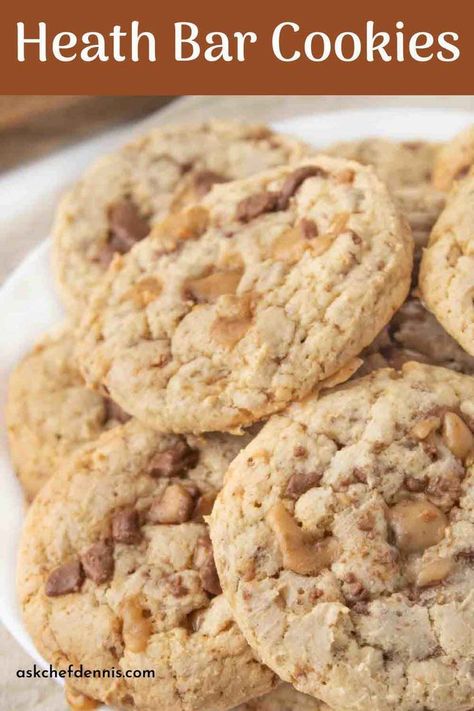 Toffee Bits Recipe, Heath Cookies, Heath Bar Cookies, Toffee Bar, Cooking Desserts, Heath Bar, Granola Cookies, Cookie Board, Amazing Cookies