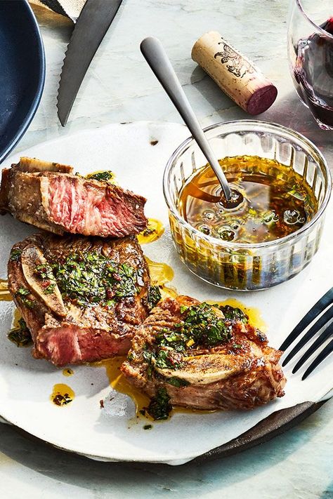 This quick and easy 10-minute balsamic chimichurri recipe incorporates parsley, oregano, red pepper, balsamic vinegar, paprika, garlic and olive oil to create the ultimate quick and easy condiment for any grilled meat.#balsamic #chimichurri #chimichurrirecipes #marinaderecipes Grilled Sirloin Steak, Grilled Sirloin, Summer Dinner Recipes Grill, Fries Recipes, Sirloin Steak Recipes, Lemon Caper Sauce, Caper Sauce, Grilled Steak Recipes, Sirloin Steak