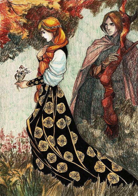 Lady Margaret, Lady Margaret from flibertyjibbeth.deviantart.com Tam Lin, Fairytale Illustration, Pre Raphaelite, Fairytale Art, Folk Tales, Wassily Kandinsky, Children's Book Illustration, Art Moderne, Book Illustration