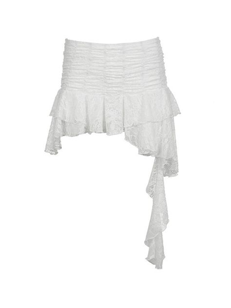 $21.90+Shipping=Layers Asymmetric Ruffle Lace Smocked Mini Skirt for Women > https://chuzko.com/products/layers-asymmetric-ruffle-lace-smocked-mini-skirt-for-women > Fancy? You actually will by wearing a Skirt like this one! - Iconic and Trendy with great taste for the finer things in life is represented on this beautiful kirt! > #skirts #skirtsteak #skirts #womenskirts #fancyskirts #loveskirts #loveforskirts #trendyskirts #FashionForwardSkirts #TrendySkirtStyles #ChicSkirtCollection #Elegant... Summer Mini Skirt, White Lace Skirt, Ruffle Mini Skirt, Skirt Y2k, Lace Splicing, Dance Skirt, A Line Mini Skirt, Irregular Hem, Skirt White