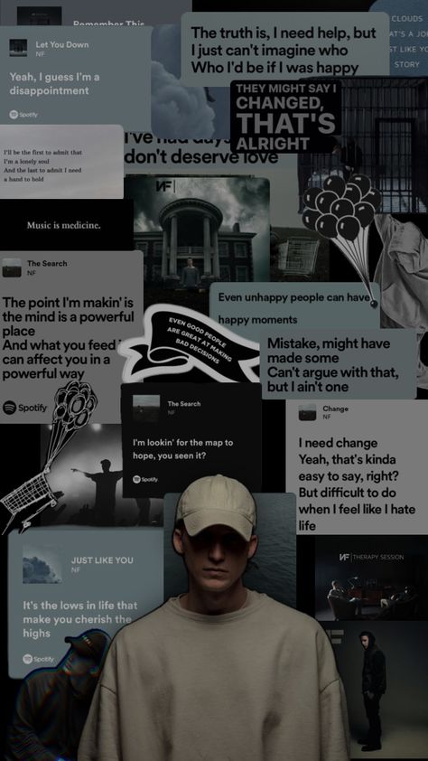 Music Wallpaper Quotes, Nf And Eminem, Nf Music Wallpaper, Music Rap Aesthetic, Nf Wallpaper Aesthetic Lyrics, Nf Happy Wallpaper, Nfrealmusic Wallpaper, Music Wallpaper Aesthetic Iphone, Nf Real Music Wallpaper