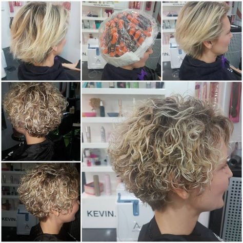 Spiral Perm Short Hair, Short Perm, Curly Perm, Spiral Perm, Short Permed Hair, Short Curly Hairstyles For Women, Curly Hair Photos, Cool Short Hairstyles, Short Curly Haircuts