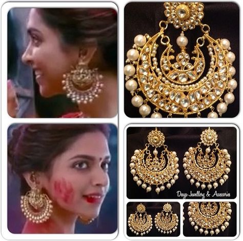 Ram leela earrings-deeya jewelry Ram Leela Earrings Gold, Ram Leela, Indian Jewelry Earrings, Small Gold Hoop Earrings, Jewellery Indian, 2 Earrings, Indian Jewellery Design, Gold Jewellery Design Necklaces, Jewellery Uk