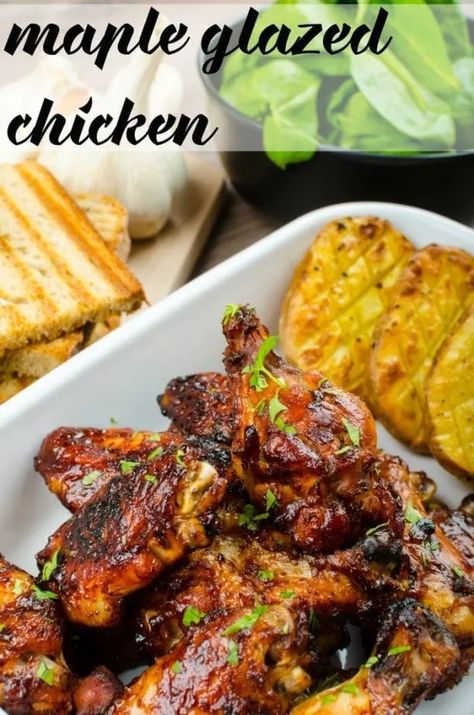 Glazed Chicken Recipes, Maple Glazed Chicken, Roast Beef Sliders, Maple Chicken, Chicken Tonight, Cooking Challenge, Glazed Chicken, Maple Glaze, The Bomb