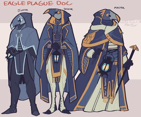 Artist @filibusterfrog on Twitter Plague Doctors, Orc Warrior, Bird Masks, Plague Doctor, Dungeon Master, Dnd Characters, Creature Design, Fantasy Character Design, Character Design Inspiration