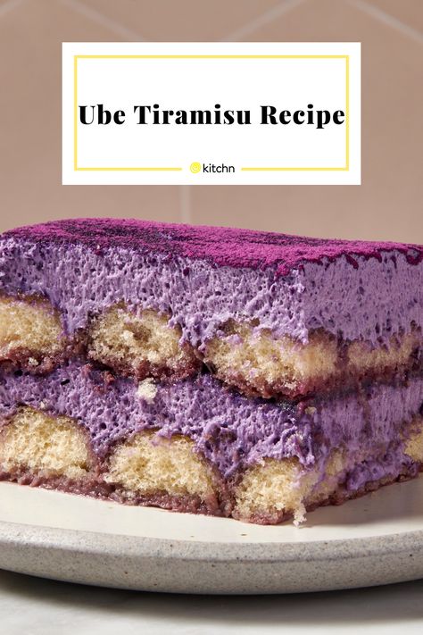 Ube Sago Dessert, Ube Bread Pudding, Ube Banana Pudding, Ube Bread Pudding Recipe, Ube Tiramisu Recipes, Ube Rice Crispy Treats, Ube Tiramisu, Ube Tres Leches, Purple Yams