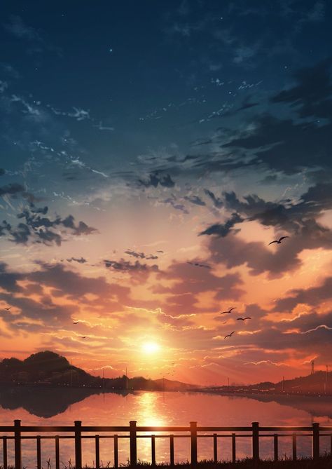 Building Scenery, Gacha Backgrounds Outside, Drawing Sunset, Sunrise Background, Anime Places, Best Wallpaper Hd, Sky Anime, Sunrise Pictures, Scenery Background