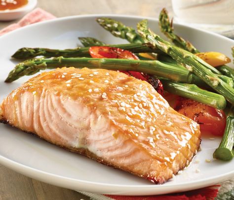 Sheet Pan Ponzu Salmon and Vegetables ⋆ Zallie's Fresh Kitchen Ponzu Salmon, Sockeye Salmon Recipes, Salmon And Vegetables, Cooking French Fries, Slow Cooker Corned Beef, Air Fryer French Fries, Cherry Tomato Salad, Corned Beef Brisket, Grocery Shopping List