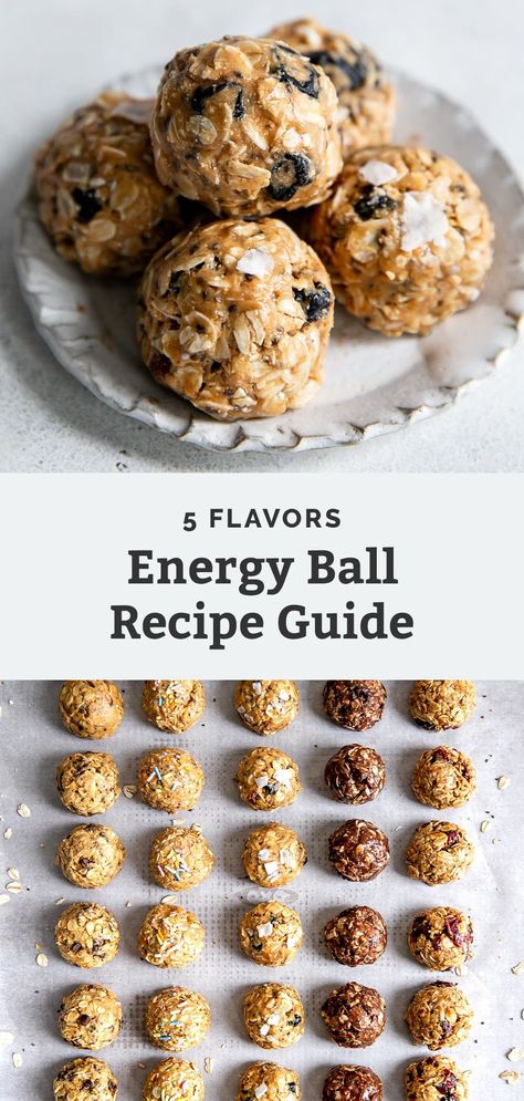 Energy Balls Recipe – A MASTER MIX with tons of flavor ideas. With this recipe you can make literally any flavor you want. Energy balls are a great healthy, no bake for kids and easy to make. You can make them with peanut butter, with flax seed or with chia seeds, cashew butter, etc. This post comes with the master mix guide and 5 flavor ideas. Our favorite on the go snack, great for meal prep and road trips! Gluten Free Dairy Free Energy Balls, Small Batch Protein Balls, Best Protein Balls Energy Bites, Heart Healthy Energy Balls, Protein Balls Peanut Free, Oats Almond Butter Energy Balls, Whole 30 Power Balls, Power Peanut Butter Balls, Fodmap Protein Balls