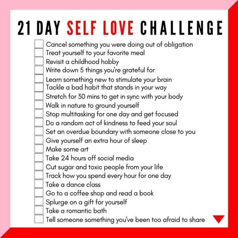 Forms Of Self Love, 21 Day Self Love Challenge, 21 Day Self Care Challenge, Challenges Ideas, Self Love Challenge, Self Esteem Activities, Celebrate Yourself, Photo Tag, Practicing Self Love