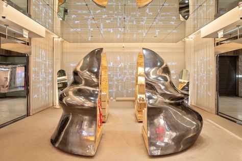 FRAME | Hermès Pop Up Store Architecture Magazine, Wallpaper Project, Spatial Design, Digital Texture, Architecture Magazines, Prefabricated Houses, Vacheron Constantin, Automotive Paint, Dynamic Design