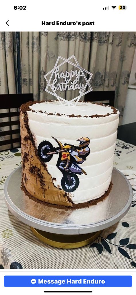 Bike Cake Design, Bike Theme Cake, Pastel Moto, Moto Cake, Motocross Cake, Bolo Motocross, Motorcycle Birthday Cakes, Motorbike Cake, Bike Cake