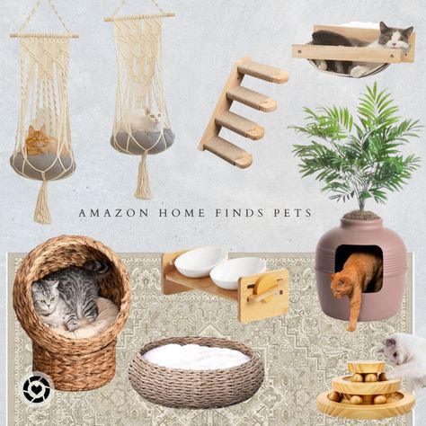 Cat Care Products, Cat Accessories Aesthetic, Amazon Cat Finds, Aesthetic Cat Toys, Aesthetic Cat Accessories, Aesthetic Cat Stuff, Cat Spaces In Home, Cat Must Haves, Cat Necessities