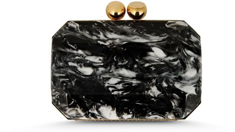 Lucia Plexi Clutch Marble Print Fashion, Meghan Style, Resin Bag, Beautiful Wardrobe, Duchess Meghan, Black Clutch Bags, Handbag Collection, Black Clutch, Clutch Pouch