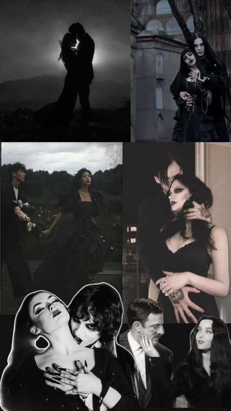 Romantic Goth Photoshoot, Goth Date Ideas, Goth Couple Photoshoot, Vampire Wedding, Romantic Goth, Wedding Picture Poses, Couple Portraits, Picture Poses, Couples Photoshoot