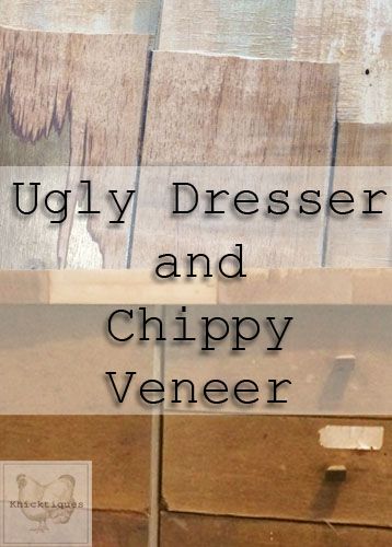 Ugly Dresser and Chippy Veneer, How to remove veneer, Furniture makeover, Dresser makeover Plywood Dresser Makeover, Veneer Furniture Makeover, Refinish Veneer Dresser, Veneer Dresser Makeover, Painting Veneer Furniture, Painting Veneer, Removing Veneer, Art Deco Dresser, Buffet Makeover