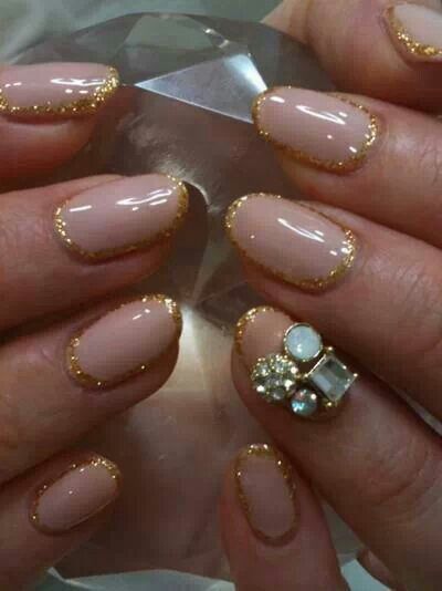 Gold trim Nagellack Trends, Party Nails, I Love Nails, Orange Nails, Fancy Nails, Makeup Tutorials, Creative Nails, Manicure E Pedicure, Art Tutorial