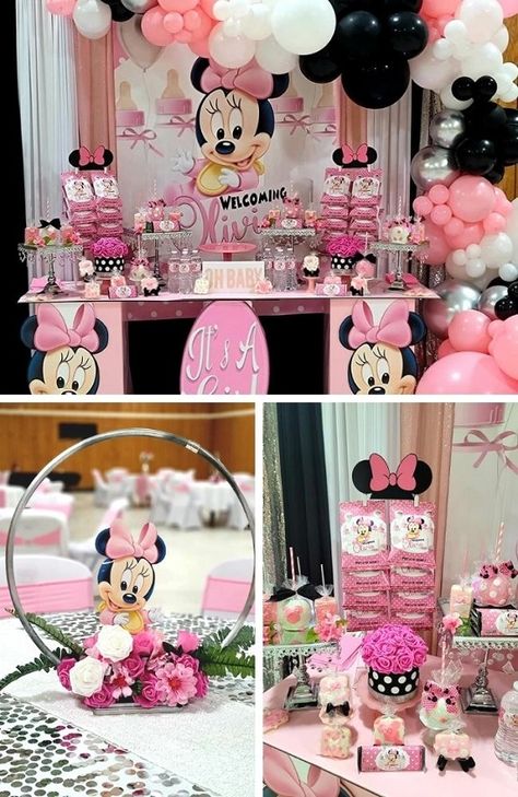 Minnie Mouse Baby Shower Ideas – Baby Shower Ideas 4U Mini Mouse Baby Shower Themes, Minnie Mouse Baby Shower Theme, Baby Minnie Mouse Baby Shower Ideas, Minnie Baby Shower Ideas, Minnie Mouse Baby Shower Decorations, Mickey Mouse Baby Shower Ideas, Minnie Mouse Baby Shower Ideas, Tiffany Wilson, Baby Shower Minnie Mouse