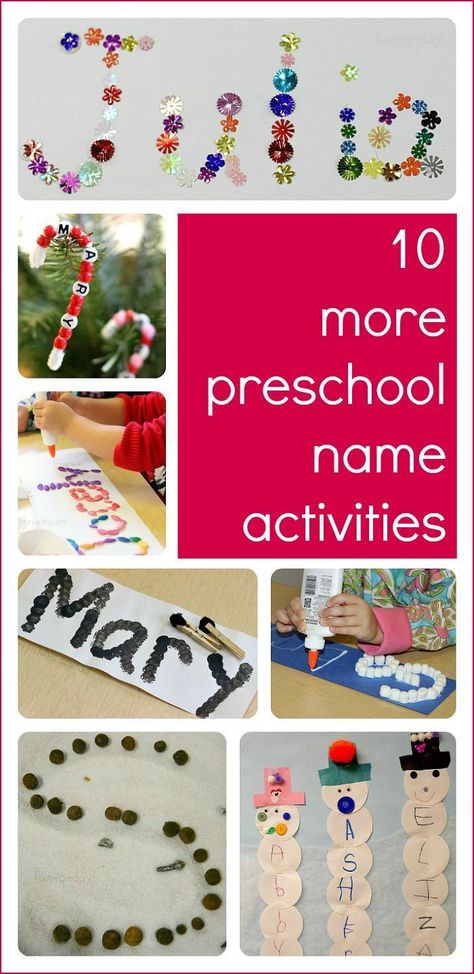 10 more preschool name activities #PLAYfulpreschool Preschool Name Activities, Name Activities Preschool, Long Names, Preschool Names, Name Activities, Preschool Writing, Preschool Literacy, Pre K Activities, Activities Preschool