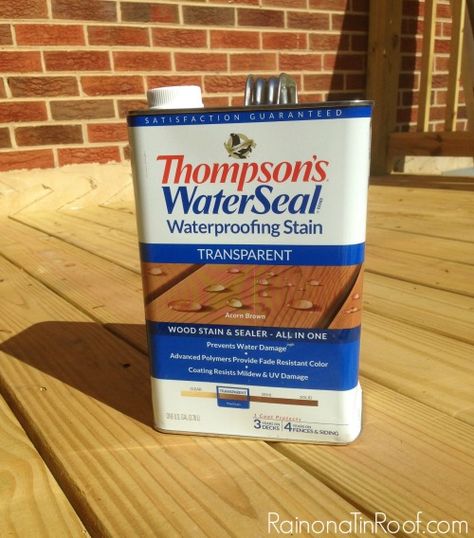 Staining Pressure Treated Wood via RainonaTinRoof.com #deck #staining #Thompsons Staining Pressure Treated Wood, Diy Cedar Planter Box, Treated Wood Deck, Deck Staining, Deck Sealer, Big Bedroom, Pressure Treated Deck, Deck Bar, Cedar Planter Box