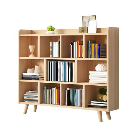 PRICES MAY VARY. ★Dimensions: 12 size available for option; Choose the suitable size for your space. ★Reliable & Sturdy Construction: Made of solid wood. This wooden bookcase matches a variety of home decor styles. ★Wide Application: This stylish, modern storage organizer shelf is perfect for living room, bedroom, office, small apartment and so on, creating a comfortable family leisure area for you. ★Easy Installation: Easy to Assemble, come with the instruction manual and all accessories needed Desk Bookcase Combo, Short Bookcases, Retro Bookcase, Study Room Library, Floating Book Shelves, Book Storage Ideas, Library Study Room, Cube Storage Organizer, Office Study Room