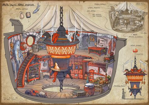 Interior Reference, Feng Zhu Design, Feng Zhu, Game Map, Baba Jaga, Bg Design, Building Concept, Isometric Art, Entertainment Design