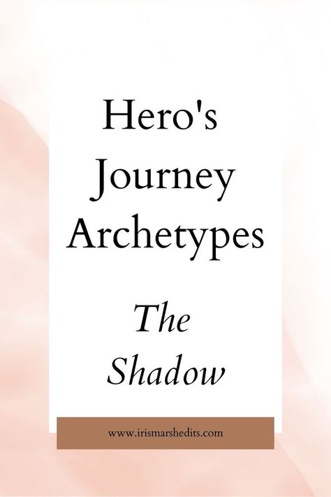 Hero's journey archetype: the shadow Shadow Archetype, The Hero's Journey, Hero's Journey, Fantasy Story, The Dark Side, The Shadow, Character Development, Writing Tips, Dark Side