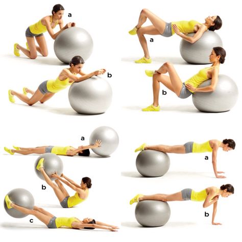 Swiss Ball Exercises, Yoga Ball Exercises, Stability Ball Exercises, Bolesti Chrbta, Gym Ball, Exercise Ball, Trening Fitness, Yoga Iyengar, Stability Ball