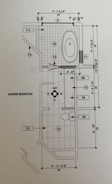 Bathroom of the Week: Spa Feel With a Welcoming Wet Room Bathroom Wet Room Ideas Layout, Bathroom Design Wet Room, Wet Room Layout Dimensions, Wet Room Floor Plan, Master Bath Wet Room Layout, Wet Room Bathroom Floor Plans, Wet Room Bathroom Layout, Bathroom Wet Room Ideas Master Bath, Wet Room Dimensions