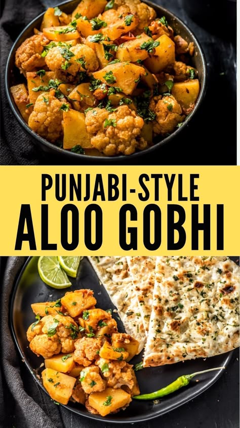 Discover the secrets to making the perfect Punjabi Aloo Gobi with our Instant Pot recipe. This vegan and gluten-free curry combines cauliflower and potatoes in a flavorful spice mix, ready in less than 30 minutes. Ideal for a quick, satisfying meal, this dish brings the authentic taste of Indian dhabas to your table. Serve with naan or rice for a complete, comforting meal. Instant Pot Aloo Gobi, Authentic Aloo Gobi Recipe, Aloo Gobi Masala, Easy Punjabi Recipes, Gobi Aloo Recipe, Instant Potatoes Recipes, Aloo Gobi Recipe Punjabi, Instant Pot Indian Recipes, Indian Cauliflower Recipes