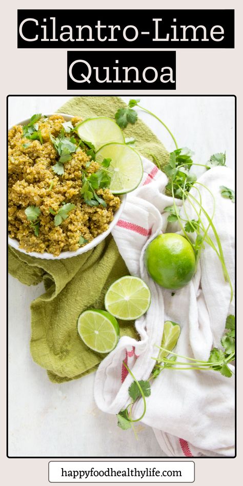 Looking for a quick and easy side dish bursting with flavor? Look no further than Cilantro Lime Quinoa! This bright and zesty recipe is sure to be a winner at your next meal. Whether you prefer cooking on the stove or using an Instant Pot, making this dish is a breeze.  | Alternative To Rice | Cilantro Lime Quinoa | Simple Quinoa Recipes | Simple Quinoa Recipes, Flavor Quinoa, Rice Cilantro Lime, Quinoa Recipes Side Dish, Simple Quinoa, Alternative To Rice, Cilantro Lime Quinoa, Quinoa Recipes Easy, Veggie Spring Rolls