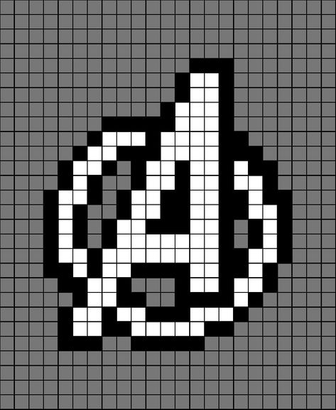 A pixel art template of The Avengers logo (small). Pixel Art Marvel Logo, Pixel Art Grid Marvel, Pixel Drawing Marvel, Pixel Art Pattern Marvel, Marvel Pixel Art Grid, Perler Bead Patterns Marvel, Avengers Pixel Art, Pixel Art Ideas Simple, Marvel Crafts