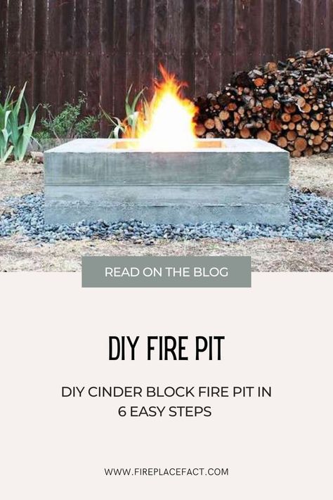 DIY Cinder Block Fire Pit Diy Cinder Block Fire Pit, Cement Block Fire Pit, Cinderblock Fire Pit Diy, Fire Pit With Cinder Blocks, Block Fire Pit, Build A Fire Pit, Cinder Blocks Diy, Cinder Block Fire Pit, How To Build A Fire Pit