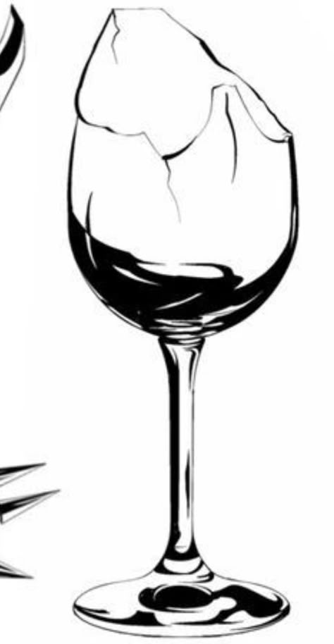 Shattered Glass Tattoo Designs, Broke Glass Drawing, Broken Wine Glass Sketch, Broken Glass Sketch, Shattered Glass Tattoo, Wine Sketch, Wine Glass Drawing, Wine Glass Tattoo, Wine Tattoo