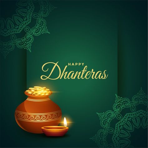 Happy dhanteras diwali festival wishes c... | Free Vector #Freepik #freevector #background #banner #gold #card Happy Dhanteras Hd Images, Dhanteras Happy, Diya Background, Dhanteras Images, Happy Dhanteras Wishes, Indian Festival Of Lights, Diwali Lights, Happy Dhanteras, Golden Coin