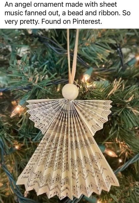 Sheet Music Ornaments, Christmas Crafting Ideas, Music Ornaments, Christmas Crafting, Crafting Ideas, Christmas Projects, Christmas Ornament, Sheet Music, Christmas Decor