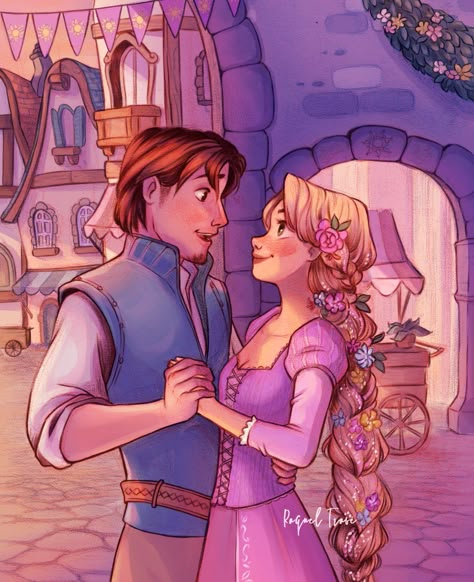 Flynn And Rapunzel, Rapunzel Y Flynn, Rapunzel And Flynn, Rapunzel And Eugene, Disney Memories, Disney Rapunzel, Disney Artwork, Tangle Art, Disney Tangled