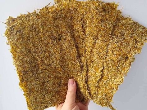 Making Dandelion Paper and Dandelion Beads | Five in the Nest Natural Texture Art, Plant Paper, Paper Making Process, Natural Crafts, Forest Department, Herb Farm, Natural Paper, Paper Making, Forest School