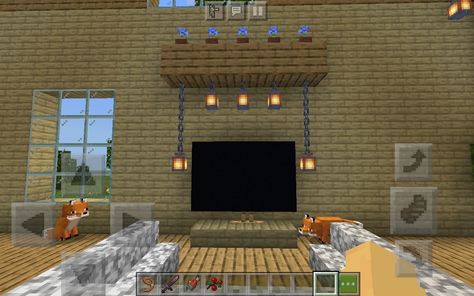 Minecraft Tv Stand, Tv Minecraft, Minecraft Tv, Tv Stand Set, Minecraft Designs, Tv Stand, Minecraft, Fireplace, Tv