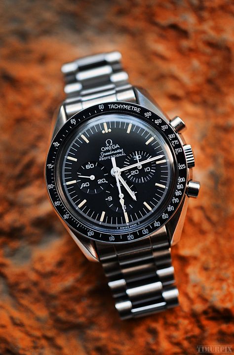 OMEGA Speedmaster Professional . Caliber 861. Photo by Timurpix. Speedmaster Omega, Omega Speedmaster Professional, Omega Speedmaster Moonwatch, Speedmaster Professional, Omega Watches, Invicta Watches, Stylish Watches, Fine Watches, Classic Watches